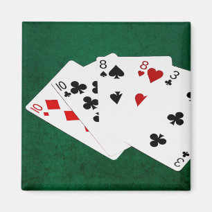 Imã Mãos Poker - Dois Pares - Dez, Oito