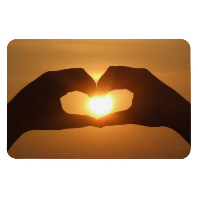Ímã Mãos Sobre O Magnete Sunset (Horizontal)