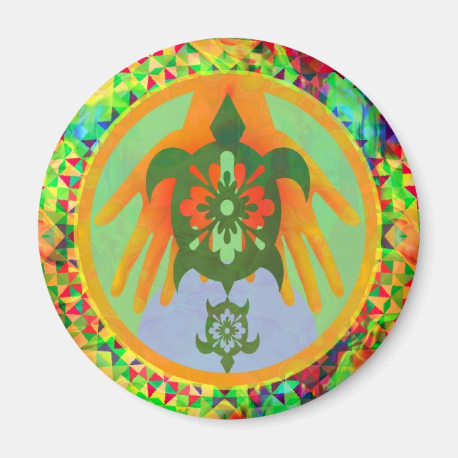 Imã Mãos Tartarugas (Frente)