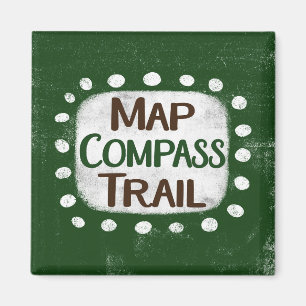 Imã Map Compass Rail Refrigerator Magnet