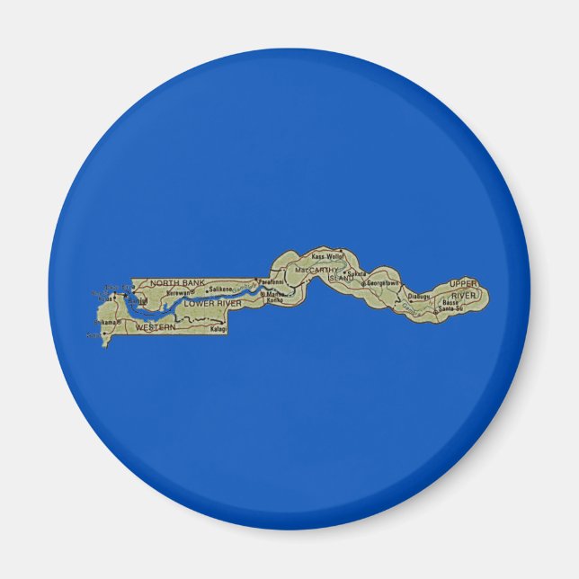 Imã Map Magnet da Gâmbia (Frente)