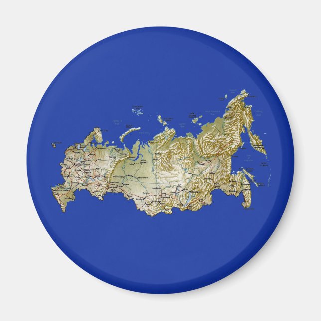 Imã Map Magnet da Rússia (Frente)