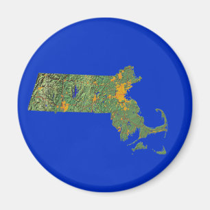 Imã Map Magnet de Massachusetts