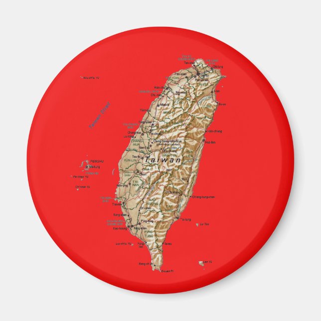 Imã Map Magnet de Taiwan (Frente)