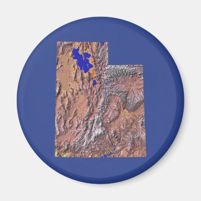 Imã Map Magnet de Utah (Frente)