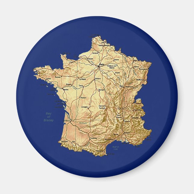 Imã Map Magnet França (Frente)