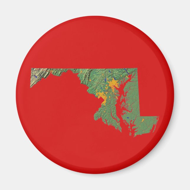 Imã Map Magnet Maryland (Frente)