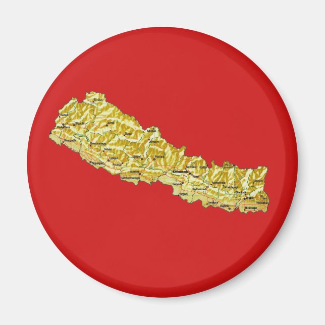 Imã Map Magnet Nepal (Frente)