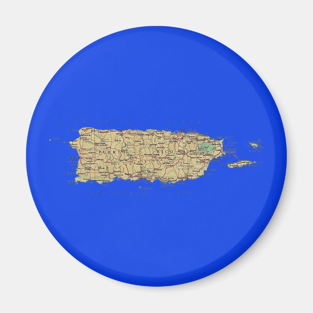 Imã Map Magnet Porto Rico (Frente)