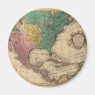 Imã Mapa 1763 de America do Norte