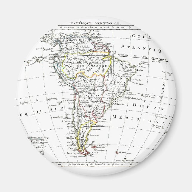 Imã Mapa 1806 - L'Amérique Méridionale (Frente)
