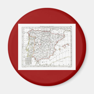 Imã Mapa 1806 - L'Espagne e le Portugal