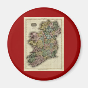 Imã Mapa 1813 de Ireland por John Pinkerton
