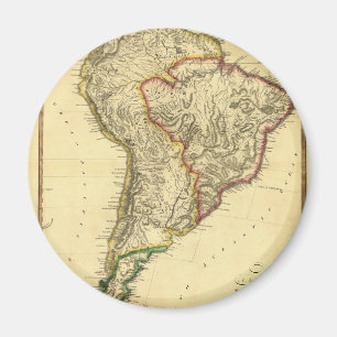 Imã Mapa 1817 de Ámérica do Sul