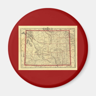 Imã Mapa 1895 de Wyoming
