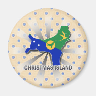 Imã Mapa 2,0 da bandeira da ilha christmas