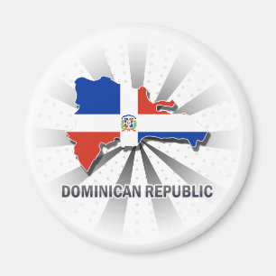 Imã Mapa 2,0 da bandeira da República Dominicana