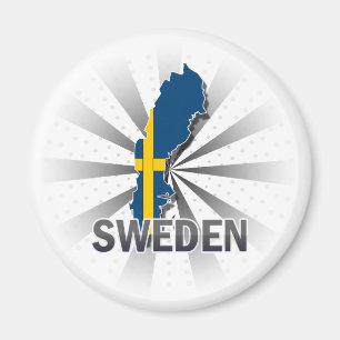 Imã Mapa 2,0 da bandeira da suecia