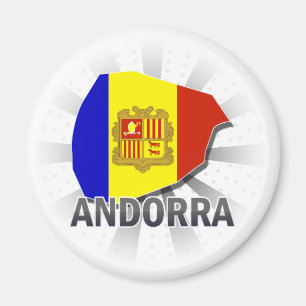 Imã Mapa 2,0 da bandeira de Andorra