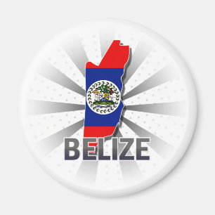 Imã Mapa 2,0 da bandeira de Belize