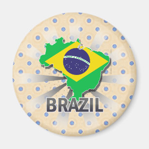 Imã Mapa 2,0 da bandeira de Brasil