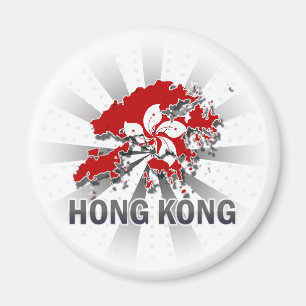 Imã Mapa 2,0 da bandeira de Hong Kong