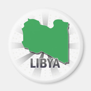 Imã Mapa 2,0 da bandeira de Líbia
