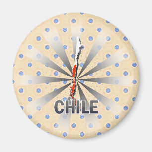 Imã Mapa 2,0 da bandeira do Chile