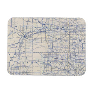 Ímã Mapa 2 da Bicicleta de Wisconsin