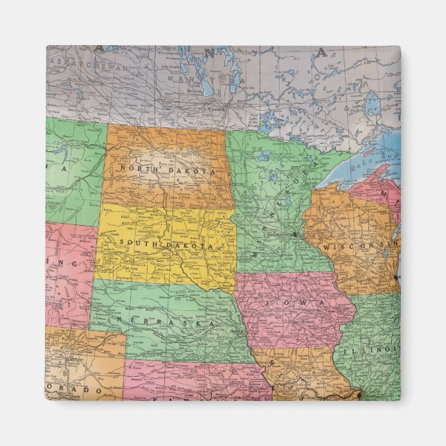 Imã Mapa 3 dos Estados Unidos (Frente)
