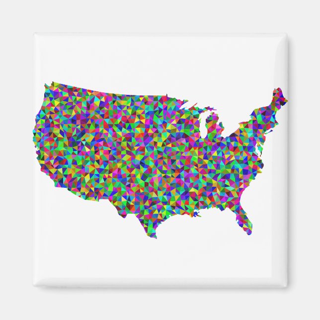 Imã Mapa abstrato da América (Frente)