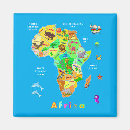 Imã Mapa Africano para Crianças