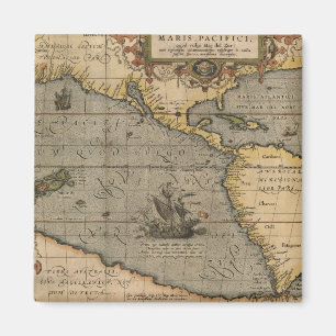 Imã Mapa antigo antigo inspirado (14) Bagagem