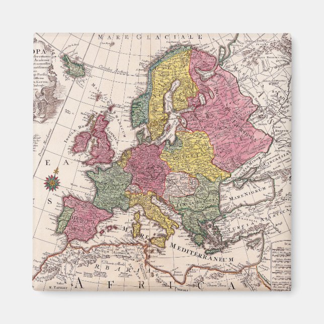 Imã Mapa antigo antigo inspirado (9) (Frente)