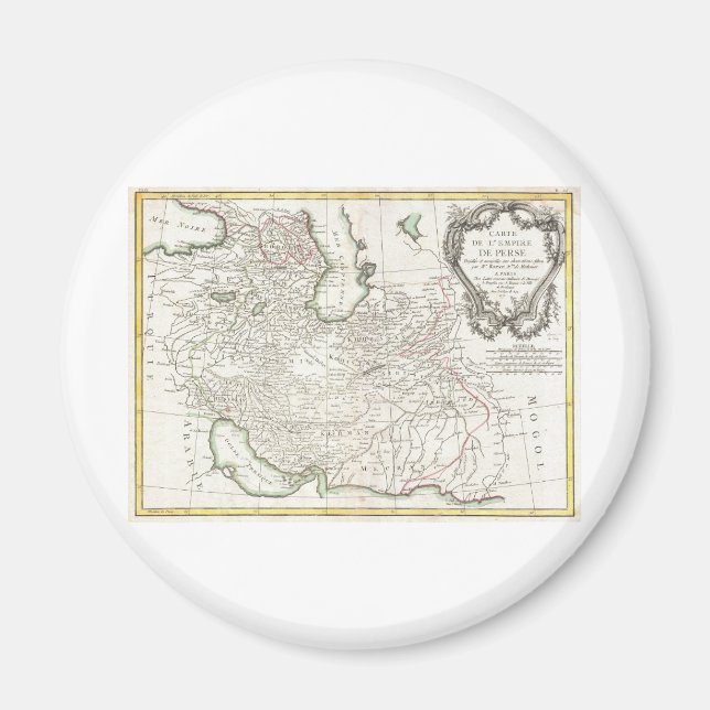 Imã Mapa antigo da Pérsia - Irã, Afeganistão e Iraque (Frente)