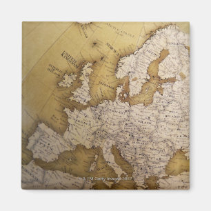 Imã Mapa antigo de Europa. Mundo velho