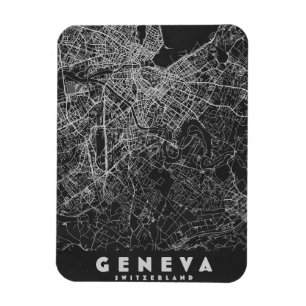 Ímã Mapa Antigo de Genebra Suíça
