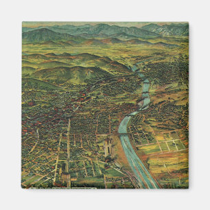 Imã Mapa Antigo de Los Angeles, Califórnia e Rio