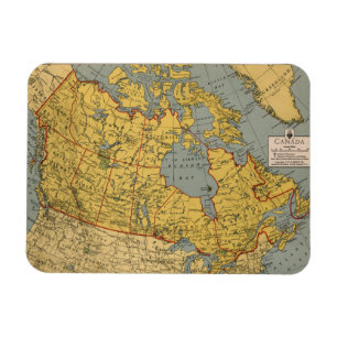 Ímã Mapa antigo do Canadá