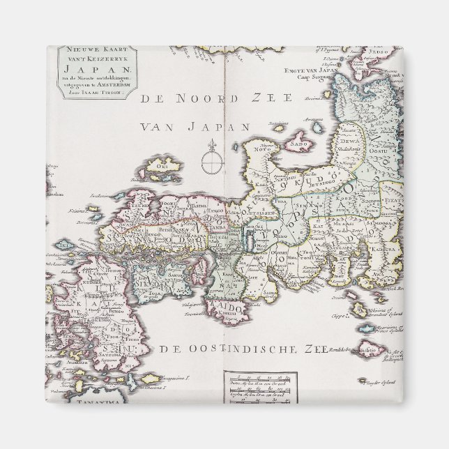 Imã Mapa antigo do Japão | 1769 (Frente)