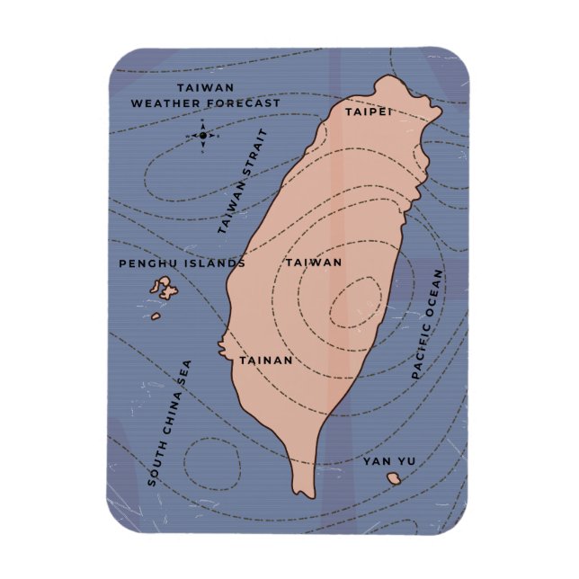 Ímã Mapa Antigo do Tempo de Hong Kong (Vertical)