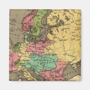 Imã Mapa Atlas Colorido da Europa