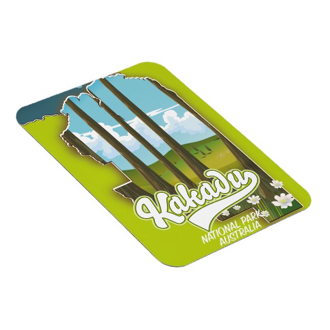 Ímã Mapa australiano do Parque Nacional de Kakadu (Lado Direito)