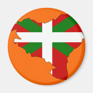 Imã Mapa Basque da bandeira