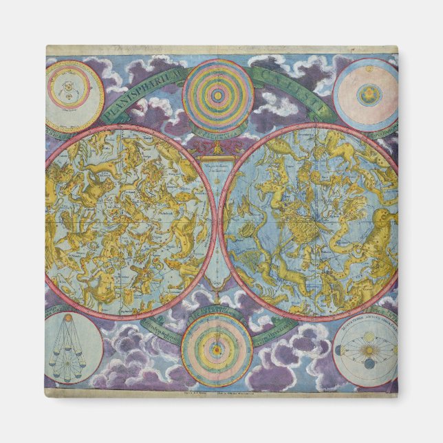 Imã Mapa Celeste dos Planetas (Frente)