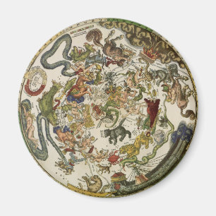 Imã Mapa celestial por Peter Apian, astronomia do