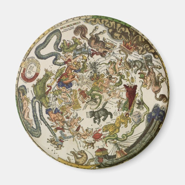 Imã Mapa celestial por Peter Apian, astronomia do (Frente)