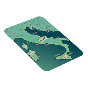 Ímã Mapa clássico da Itália