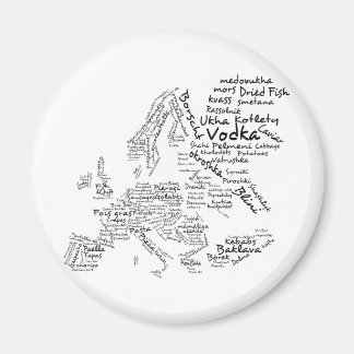 Imã Mapa comida da Europa