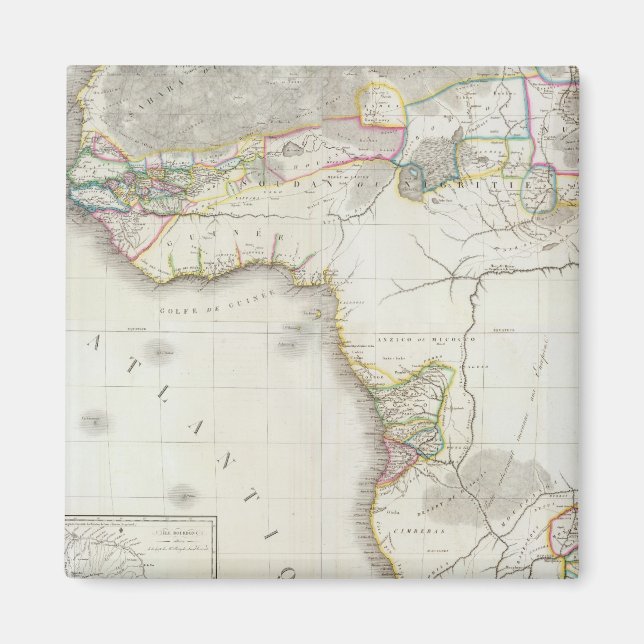 Imã Mapa Composto da África (Frente)